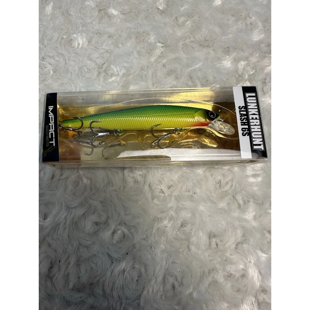 Lunkerhunt Impact Slash 65 Suspending Crankbait Green/Yellow 4.3in 1/2oz
